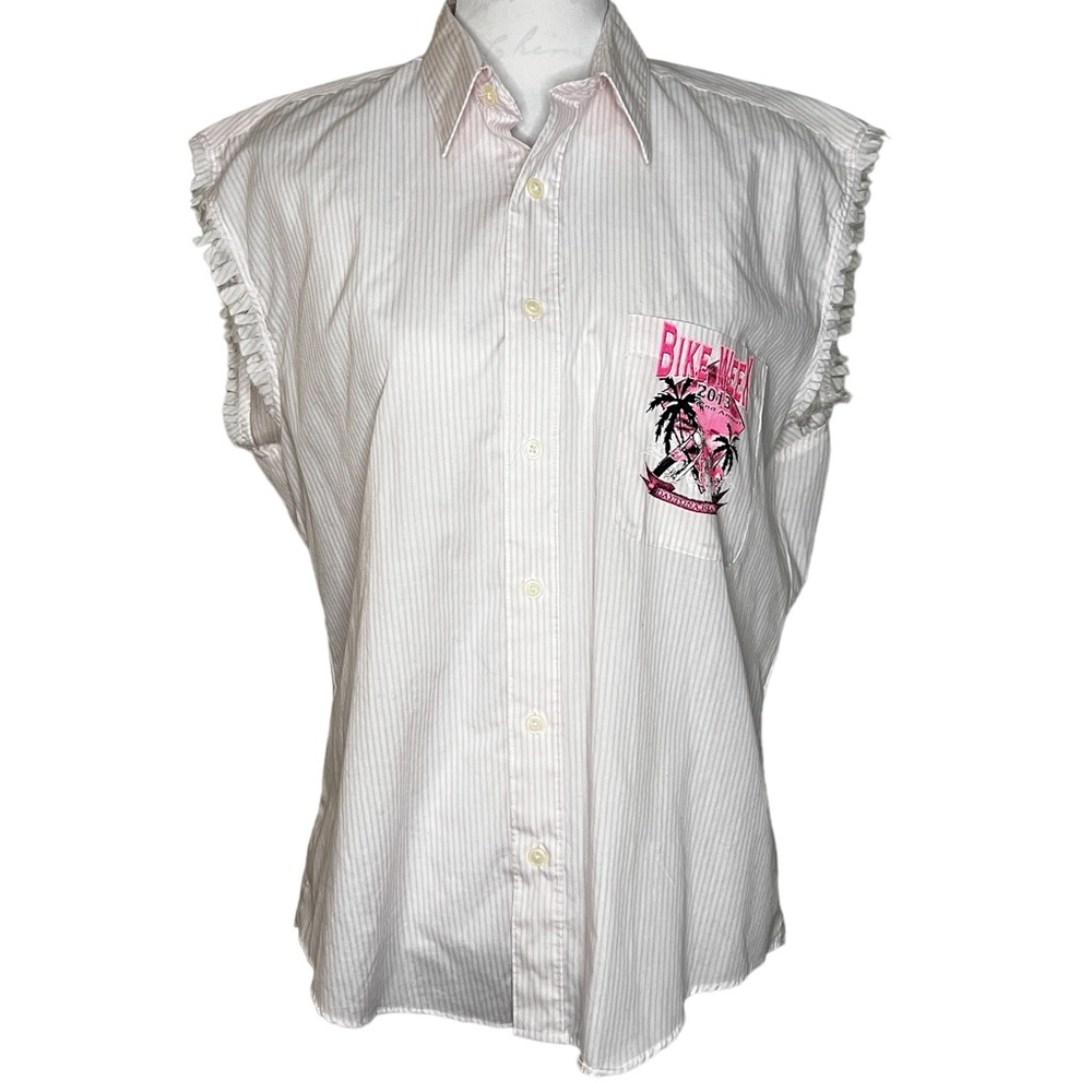 Bike Week 2013 72nd Annual Daytona Beach‎ Florida Button Up Shirt Sleeveless Top